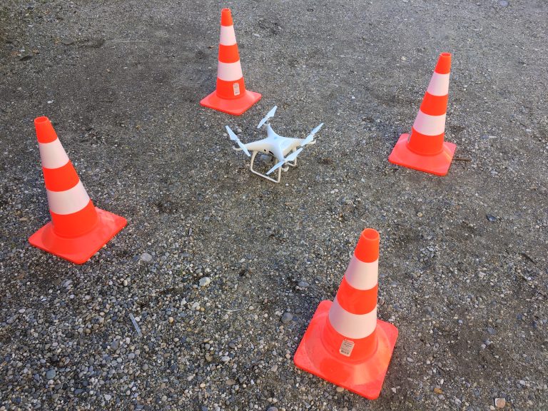 zone de décollage drone securit plot